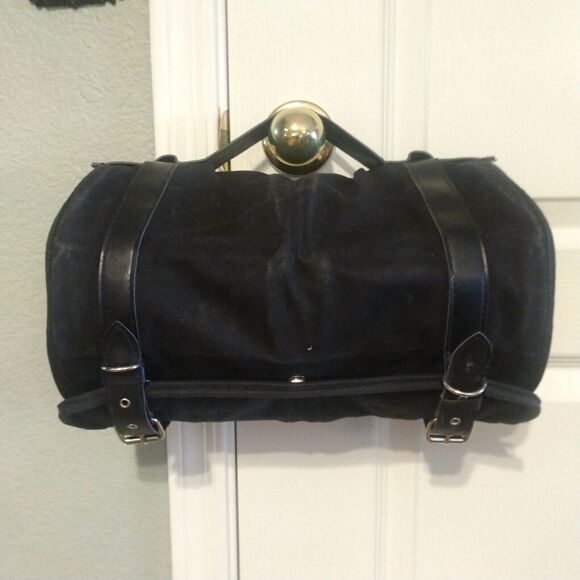 Harley Davidson 8 Compartment Roll Up Bag Travel Pack Bag Luggage Canvas Pockets - Picture 3 of 9